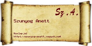 Szunyog Anett névjegykártya